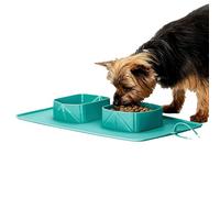 Portable Dog Bowl Space-Saving Silicone Bowl Non-Slip Silicone Bowl for Cats on the Go for Cats, Puppies, Kittens, Small and Medium Dog Breeds, Hiking, Camping and Home Use