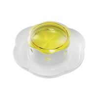 Portable Dog Bowls, Compact Dog Slow Feeder, Pet Safe Food Dispenser, Interactive Dispensing Toy, Sturdy ABS 24.5x24.5x11.5 Cm/9.65x9.65x4.53 In Non Skid Bloat Stop Feeding Bowl for Dogs, Gray, Yellow
