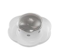 Portable Dog Bowls, Compact Dog Slow Feeder, Pet Safe Food Dispenser, Interactive Dispensing Toy, Sturdy ABS 24.5x24.5x11.5 Cm/9.65x9.65x4.53 In Non Skid Bloat Stop Feeding Bowl for Dogs, Gray, Yellow