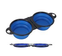 Portable Dog Bowls - Expandable Cat Feeder Dish with Lock Clips,Food-Grade Silicone Pet Dish for Outdoor Adventures, Walking, Hiking, Camping
