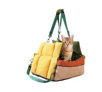 Portable Dog Car Seat & 2-in-1, Soft Travel Bed for Small Pets with Seatbelt & Side kets, Ideal for Cats & Puppies in SUVs, Truc, f Carts & More