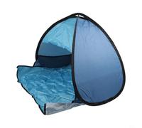 Portable Dog Cat Tent 80cm Windproof Outdoor Playpen(Double blue) | Blocks 99% UV rays, 80x65cm spacious interior, mesh side pockets, beach park travel, wind resistant