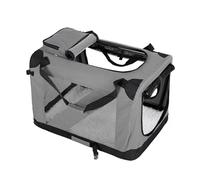 Portable Dog Crate, 3-Door Folding Soft Dog Crate, Indoor & Outdoor Pet Home, Multiple Sizes and Colors Available(Gray,23.6in/60cm)