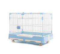 Portable Dog Crate Indoor Foldable Dog Crate Extra Roomy Dog Crate With Double Doors For Easy Installation Suitable For Sma,Blue-82 * 57 * 66cm