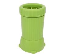 Portable Dog Feet Cleaner 360 Degree Automatic Washing Cup for All Dog Sizes with Fun Design and Suction Cup Base (Green)