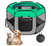 Portable Dog Fence Foldable Pet Playpen for Cats and Dogs Breeding Delivery Box with Carry Bag