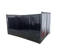 Portable Dog Litter - Folding Waterproof Tray, Pee Pad Support Box, Anti Leak Sturdy Construction, Plain Wash Cleaning Feature, Performance Pet Care Gear, Balcony Porch Living 22.4x15.2x12 Inches