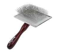 Portable Dog Massage Clean Brush, Dog Shedding Slicker Brush, 16.8x12x5cm, Tangle-Free Grooming Tool for Small, Medium, Large Dogs & Pet, Material Wood and Metals