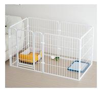 Portable Dog Playpen For Medium/Small Dogs, 6 Panels Pet Fence For Indoor/Outdoor Use, Large Space For Movement, Ideal For Camping, Rv, Yard - White 180X90X100Cm,White-6 Panels/160x80x80cm