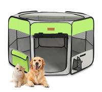 Portable Dog Playpen, Portable Pet Playpen for Cats, Puppies, Rabbits, Chickens, Large Capacity Foldable Tent for Indoor Outdoor Travel Camping Green
