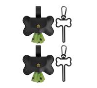Portable Dog Poop Bag Dispenser With Leash Hook Puppy Waste Bag Leathers Dispenser For Puppy Walking Outdoor Supply 2PCS Poop Bags For Dogs Convenient Dog Poop Bag Holder Pet Waste Bag Dispenser Dog