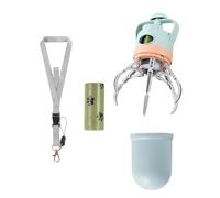 Portable Dog Pooper Scooper with Bag Dispenser & Claw - Foldable Hands-Free Pickup Tool, Compact Poo Scooper for Dogs with Waste Bag Holder, Easy Outdoor Cleanup for Walks