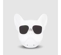 Portable Dog Shaped Speaker French Bulldog Shaped Wireless Speaker Cool Creative Design Bass Stereo Speaker (Small - white)