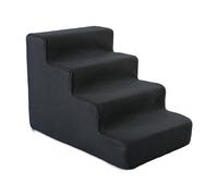 ＡＷＨＡＯ Portable Dog Stairs for Small Pets - Lightweight And Convenient, 4 Steps Balck
