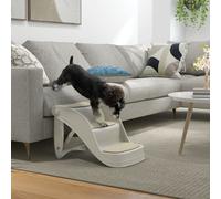 Portable Dog Steps Non-slip Pet Stairs 3-Step Design for High Beds, Sofas PawHut Grey One Size