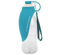 Portable Dog Water Bottle, 20oz Silicone Travel Cup, Lightweight for Hiking and Camping - Easy One - Handed Use, Leak - Proof Design for Outdoor Adventures (Blue)
