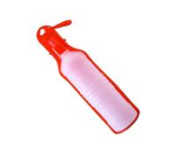 Portable Dog Water Bottle 250ml/500ml Foldable Lightweight Dog Drinking Bottle Spill Proof BPA Free Food grade For Dogs Travel Walking Hiking Park(Red,250ml)
