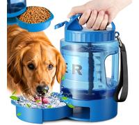 Portable Dog Water Bottle Bowl - 77 oz Travel Water Bowl Dispenser for Dogs Leak Proof, Suitable for Large Pet Drinking, A Must Have for Outdoor, Camping, Walking, Beach, Hunting Other Scenes （Blue）