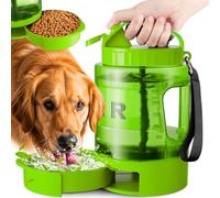 Portable Dog Water Bottle Bowl - 77 oz Travel Water Bowl Dispenser for Dogs Leak Proof, Suitable for Large Pet Drinking, A Must Have for Outdoor, Camping, Walking, Beach, Hunting Other Scenes （Green）
