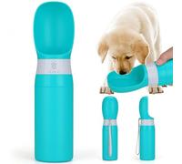 Portable Dog Water Bottle, Stainless Steel 14 OZ Leak Proof Puppy Water Dispenser with Drinking Feeder for Pets Travel, Walking, Hiking and Outdoor Activities