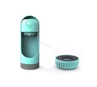 Portable Dog Water Bottle with Filter,300ml Water, Portable Puppy Water Dispenser with Drinking,280g, Leak-Proof with Safety Lock, Travel Pet Drinking Cup (Green, Bottle with 1 filter)