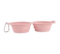 Portable Dog Water Bowl, 2 in 1 Food Dish, Foldable Feeder Design, Lightweight Travel Accessory, Material, Perfect for Camping, Hiking, or On-The-Go Pets 11.81x5.28x1.97 inches