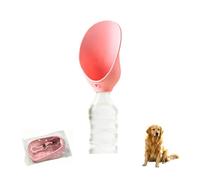 Portable Dog Water Bowl with Mineral Water Bottle Connection On the Go Dog Water Bowl U-Shaped Wide Bowl Design for Outdoor Pet,pink