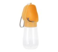 Portable Dog Water Cup 300ml Plastic Leak Proof for Dogs and Cats | Dual Chamber Design, Rotating Lock Lid, Silicone Seal Ring, Yellow Finish, Park Walks and City Strolls