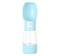 Portable Dog Water Dispenser 258ml With 200ml Bowl Travel Bottles Leakproof BPA Free Food Grade Silicone For Dogs Travel Walking Hiking Park(Blue)