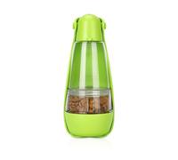 Portable Dog Water Dispenser 260ml With 200ml Bowl Travel Bottles Leakproof BPA Free Food Grade For Dogs Travel Walking Hiking Park(Fluorescent)