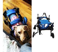 Portable Dog Wheelchair for Small to Medium Dogs Aluminum Frame Pet Stroller All Terrain Support for Puppies and Cats Bicycle Trailer for Pets