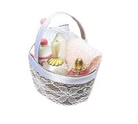 Portable Dollhouses Home Fashion Accessory Bathroom Basket With Sturdy Fabric And Soap 1 12 Scale Model Small Houses Decoration