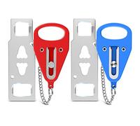 Portable Door Lock,2Pack Hotel Door Lock for Travel,Extra Lock for Additional Privacy and Safety in Home,Hotel and Apartment,Protect Family Security in Traveling,Home,Hotel,Apartment,AirBNB