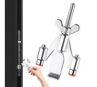 Portable Door Lock - 9.6cm Hotel Security Lock | Two-Way Adjustable Stainless Steel Stopper | Heavy Duty Privacy Protection | Travel Anti-Theft Child Safety Door Guard