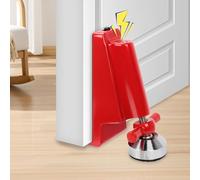 Portable Door Lock Brace for Home Security and Personal Protection,80dB Anti-Theft Security Alarm,Alarm Door Stopper Travel Door Stopper Kit for Home, Office,Hotel (Built-in Alarm Device)