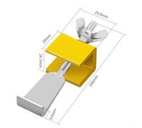 Portable Door Lock for Home Security, Heavy Duty Stainless Steel Door Stopper with 3-in-1 Design, Tool- Installation for Apartments, Hotels, Tr(Yellow)