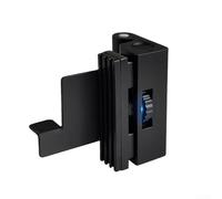 Portable Door Lock For Inward Opening Doors, No Drill Aluminum Alloy Security Device With Adjustable Roller And Buffer Pads, Black(Black)