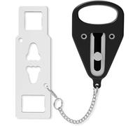 Portable Door Lock by PocketLock - Small Lock. Big Security. - Lock for Home or Travel That Fits in Your Pocket. Added Safety and Privacy for use in Hotel, Apartment, College, Rental (Black)