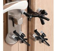 Portable Door Lock Temporary Doors Locker for Travel Safety Self Defense Essentials Women Gift Apartment Hotel Rooms Security for Travelers Cerradura Portatil Puerta No Drill Indoor 2 Pack Home Locks