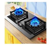 Portable Double Burner Outdoor Gas Stove Propane Cooker 5.2kW Accidental Flameout Protection Device Stainless Steel(NG)