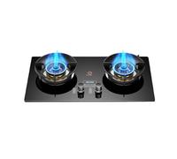 Portable Double Burner Stove,tempered Glass with Dual Timer Burners,LPG/NG Dual Use,for Home Outdoor Cooking 5.2KW(LPG)