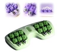 Portable Double Foot Massage Roller, Icing Plantar Fasciitis Reflexology Tool for Tight Muscles & Sore Feet and Improved Circulation, 29 * 15Cm/11.42 * 5.91in Green