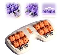 Portable Double Foot Massage Roller, Icing Plantar Fasciitis Reflexology Tool for Tight Muscles & Sore Feet and Improved Circulation, 29 * 15Cm/11.42 * 5.91in Orange