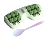 Portable Double Foot Massage Roller, Three Massage Techniques for Relieve Pain from Plantar Fasciitis, Tight Muscles & Sore Feet and Improved Circulation, Portable Reflexology Tool (Green)