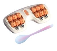 Portable Double Foot Massage Roller, Three Massage TechniquesStress, Foot Roller Massager, Dual Foot Massage Roller, Dual Pressure Point Foot Massager, Suitable for Home Office Use (Orange)