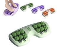 Portable Double Foot Massage Roller,Two Massage Techniques for Relieve Fatigue, Stress Relief and Improved Circulation,12 Wheel Foot Massager Reflexology Tool for Tight Muscles Home Office (Green)