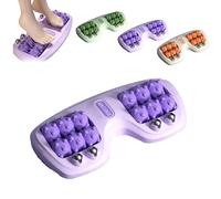 Portable Double Foot Massage Roller,Two Massage Techniques for Relieve Fatigue, Stress Relief and Improved Circulation,12 Wheel Foot Massager Reflexology Tool for Tight Muscles Home Office (Purple)