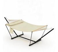 Portable Double Hammock with Stand for Outdoor Patio Garden Beach Backyard