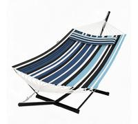 Portable Double Hammock with Stand for Outdoor Patio Garden Beach Backyard