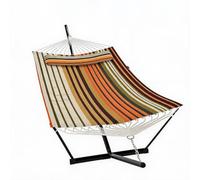Portable Double Hammock with Stand for Outdoor Patio Garden Beach Backyard